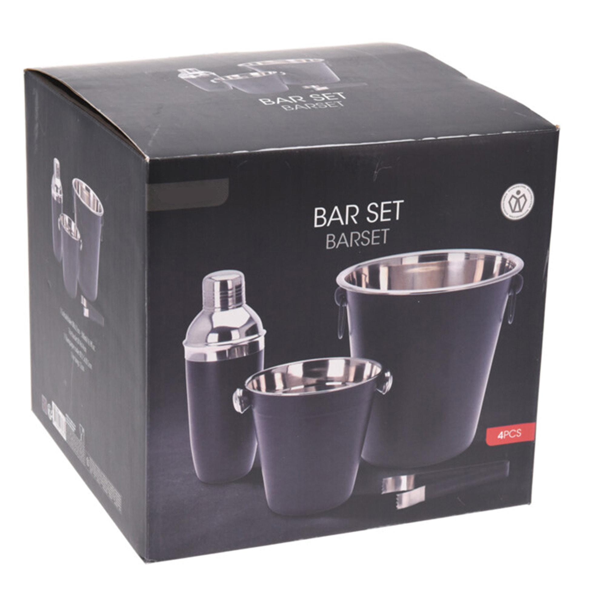 Set de 4 barras de acero inoxidable en negro mate