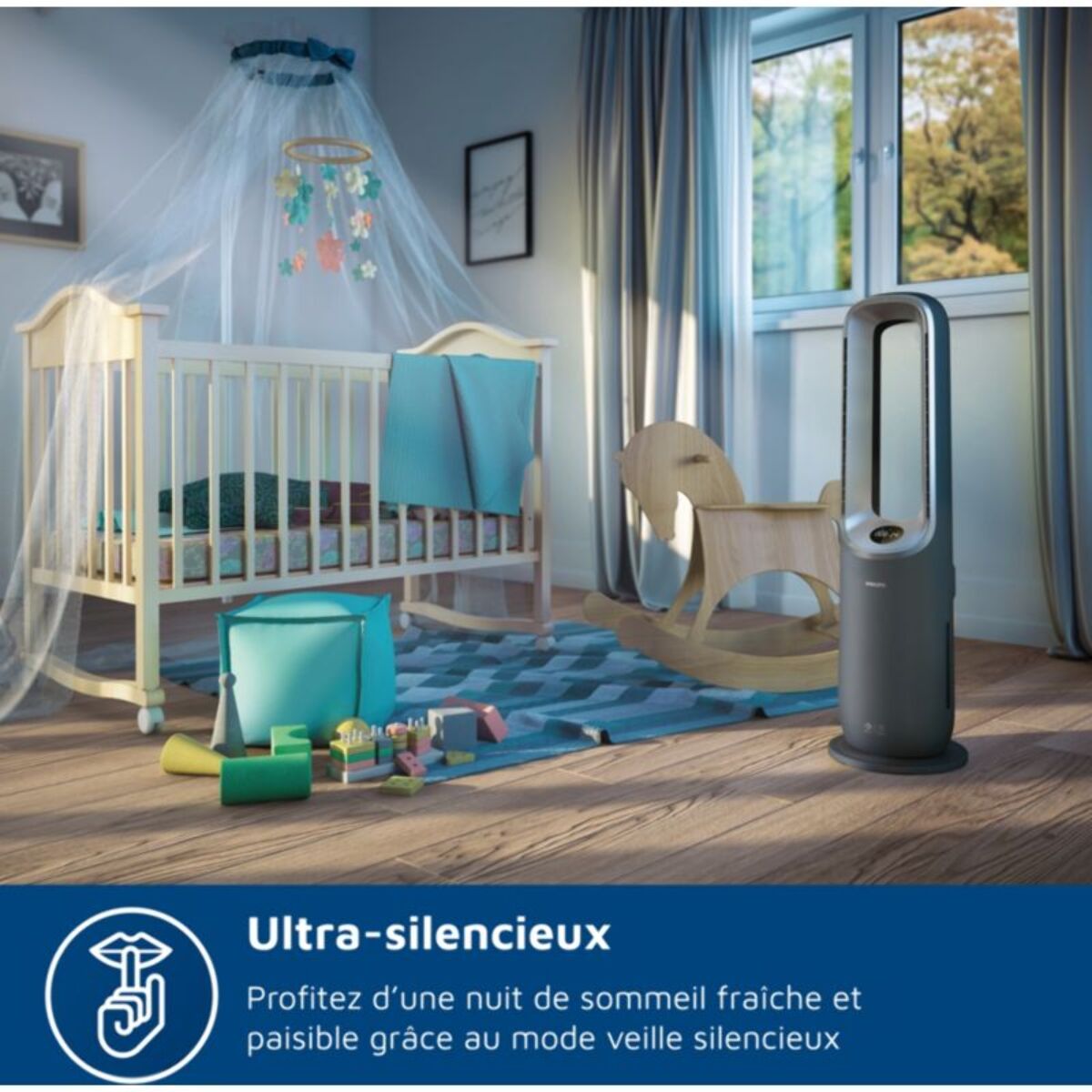 Purificateur d'air, ventilateur, chauffage PHILIPS AMF870/15  3-en-1 Série 8000, jusqu’à 70 m², Gris