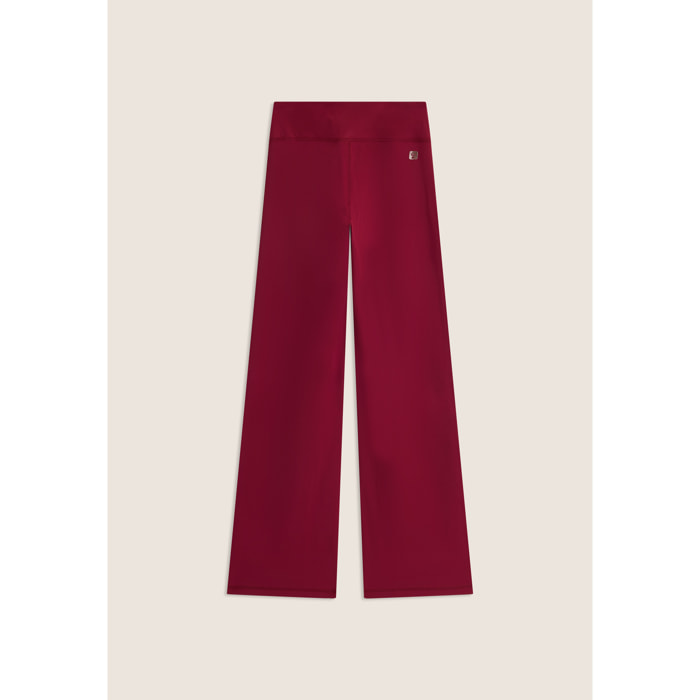Leggings in tessuto quick dry vita alta con fondo a zampa