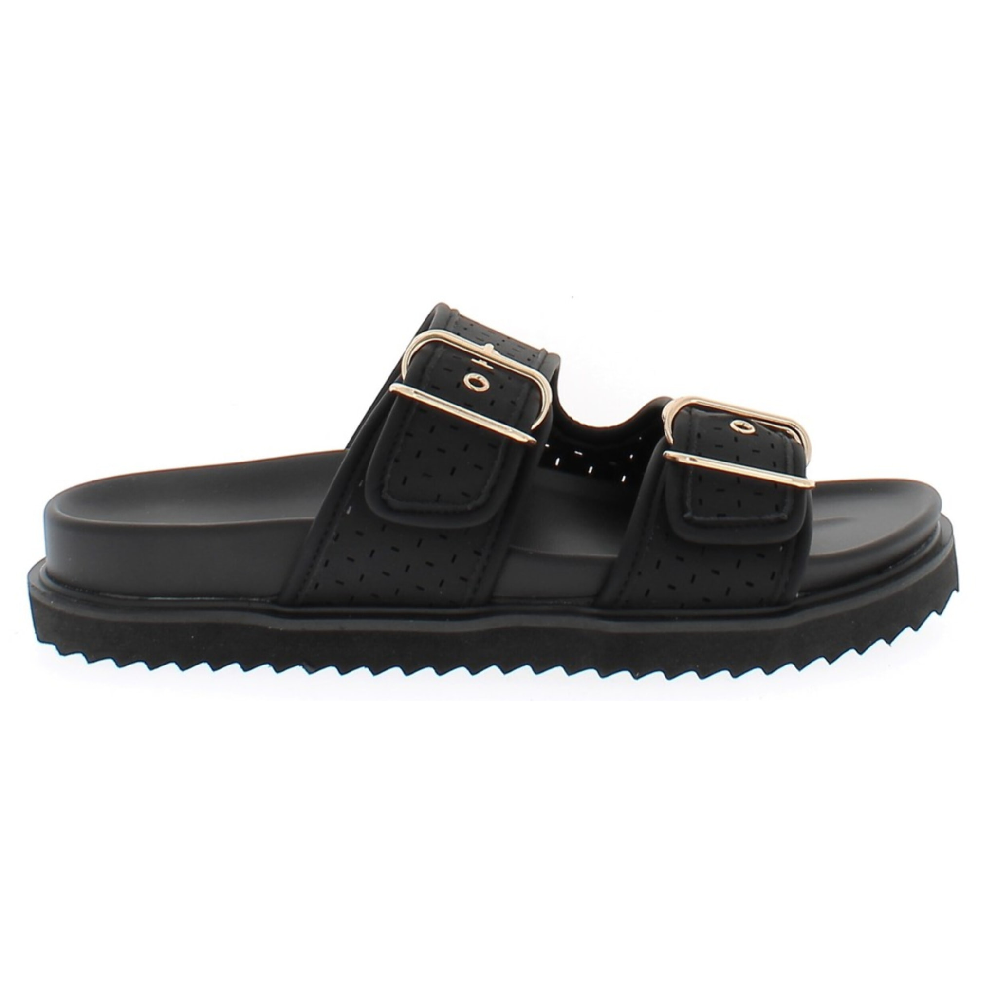 Armata di Mare Scarpe Donna Ciabatte con Doppia Fibbia AMD S61H42 Black