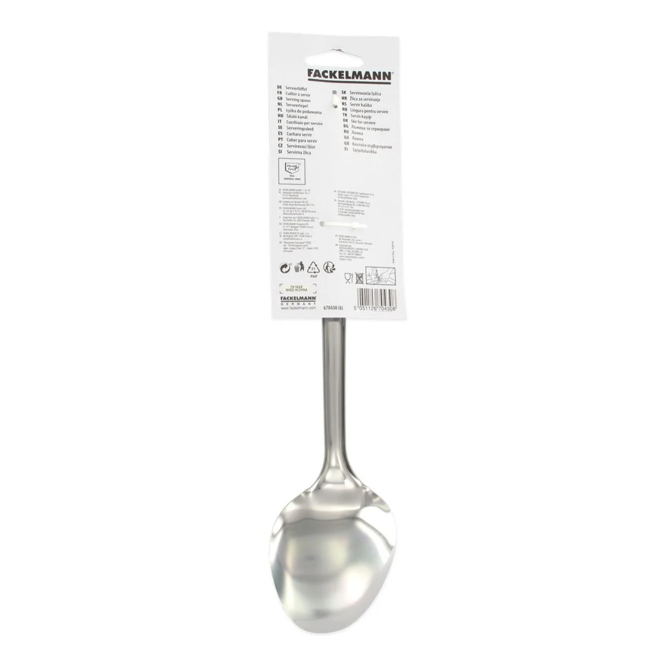 Set de 2 ustensiles de cuisine cuillère de service et cuillère de cuisine Fackelmann Elemental