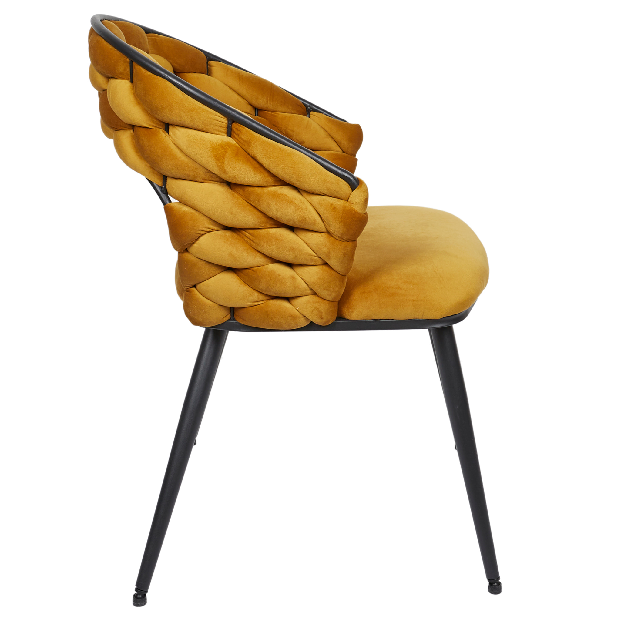 Chaise Sawyer Jaune Moutarde - Lot de 2