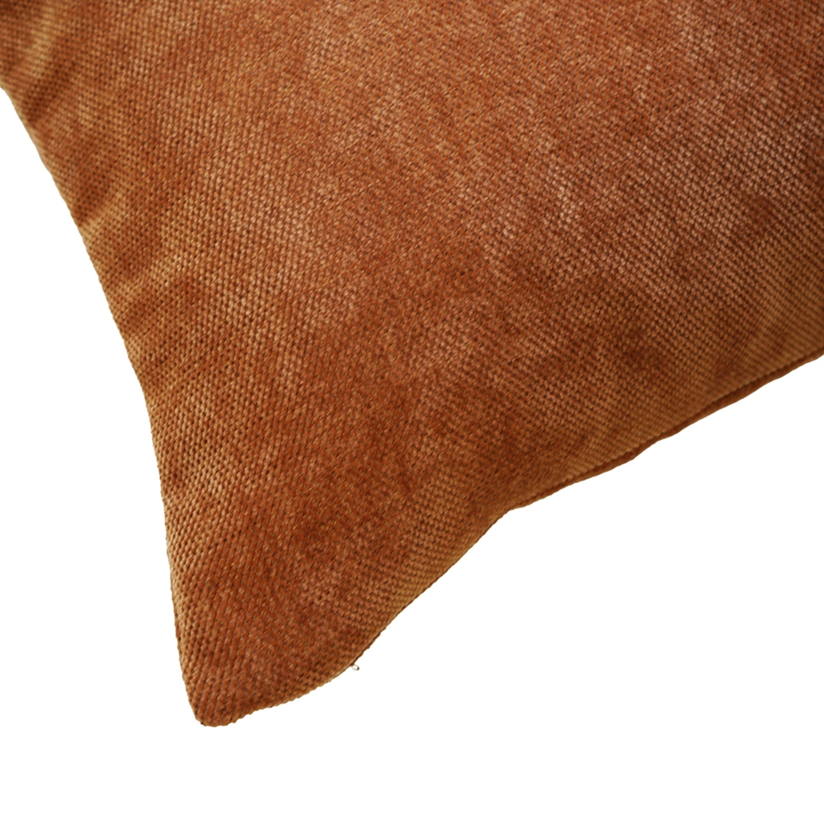Coussin décoratif rectangulaire déhoussable en velours chenille - Orange