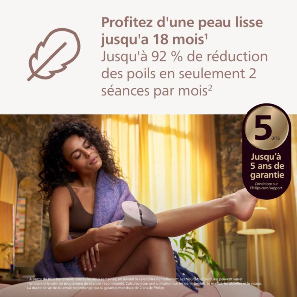 Epilateur lumière pulsée PHILIPS Lumea Series 9000 BRI958/00