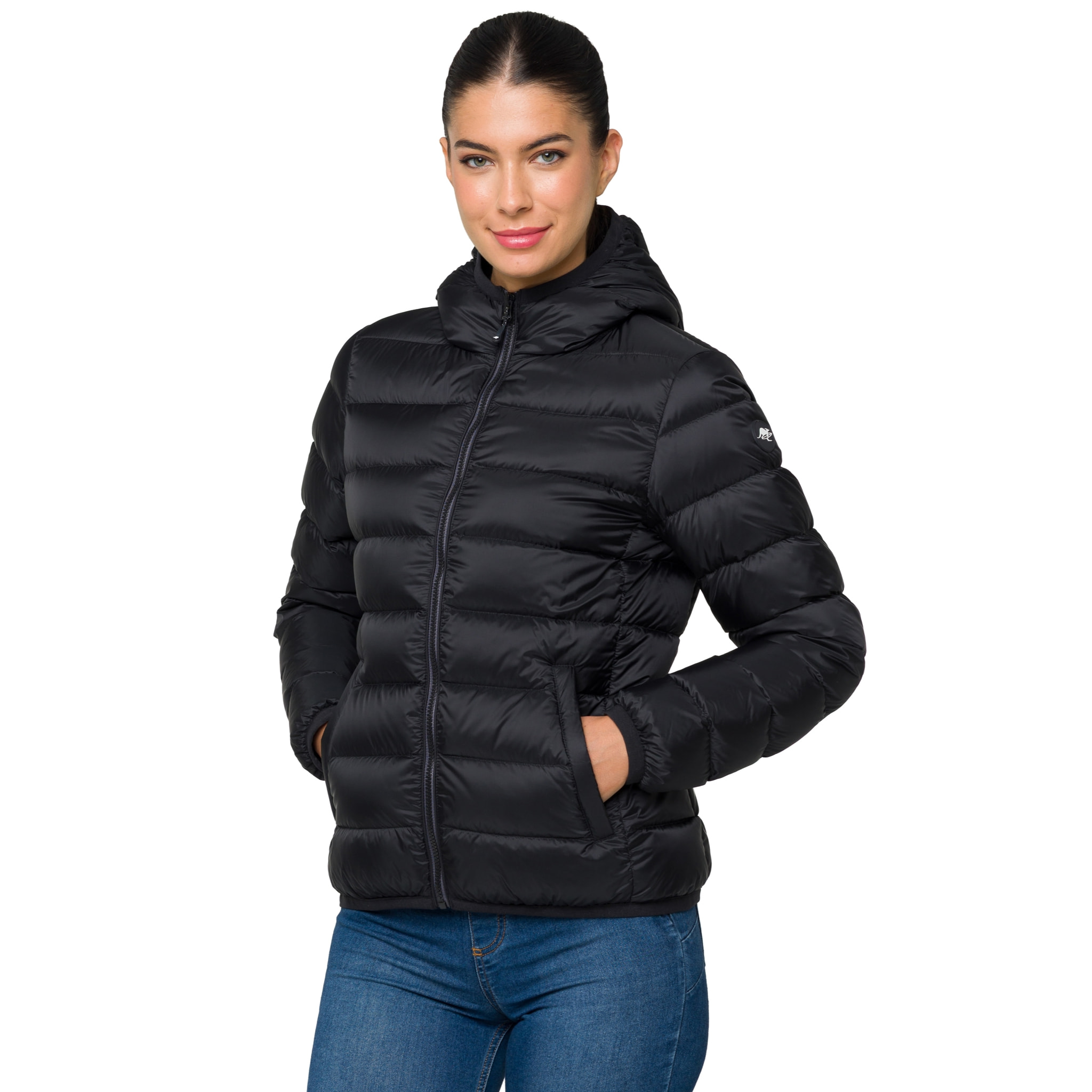 Plumífero Hot Buttered 100% plumón de ganso Chloe negro