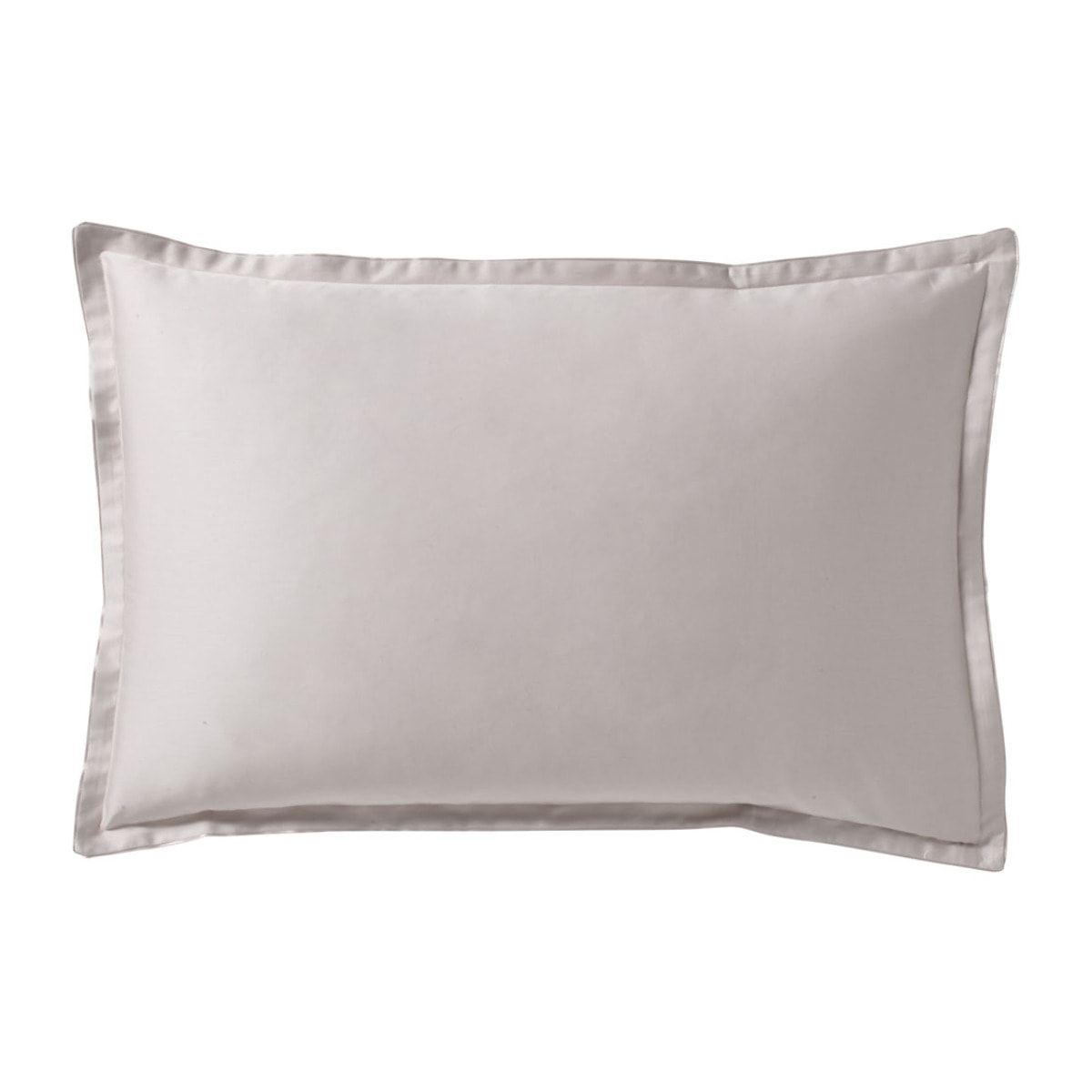 Taie d'oreiller unie en satin de coton bio, TEOPHILE, Beige Lune