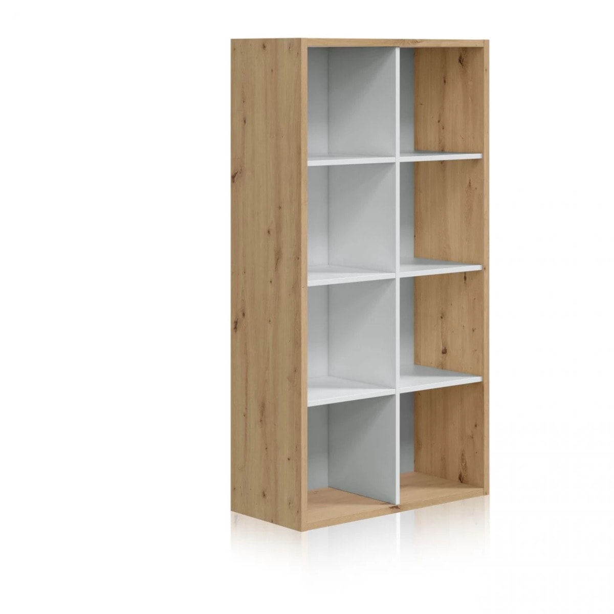 Estantería Dess Blanco Artik (Blanco Mate) - Roble Nodi