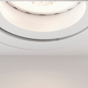 HYDE SQ 2L Lampe encastrable blanche carré orientable sans encadrement