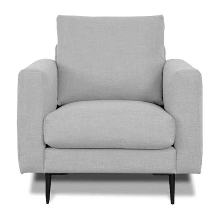 Fauteuil Caruso Tissu Gris clair - 1 Place