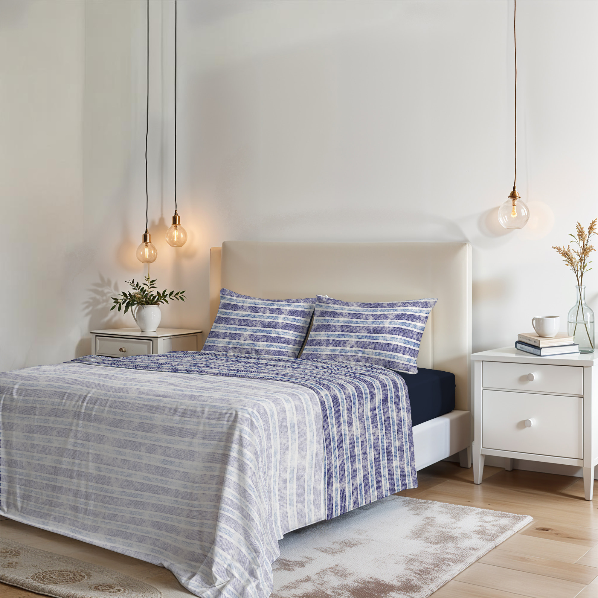COMPLETO LETTO FANTASY, 100% Microfibra - JEANSSTRIPES