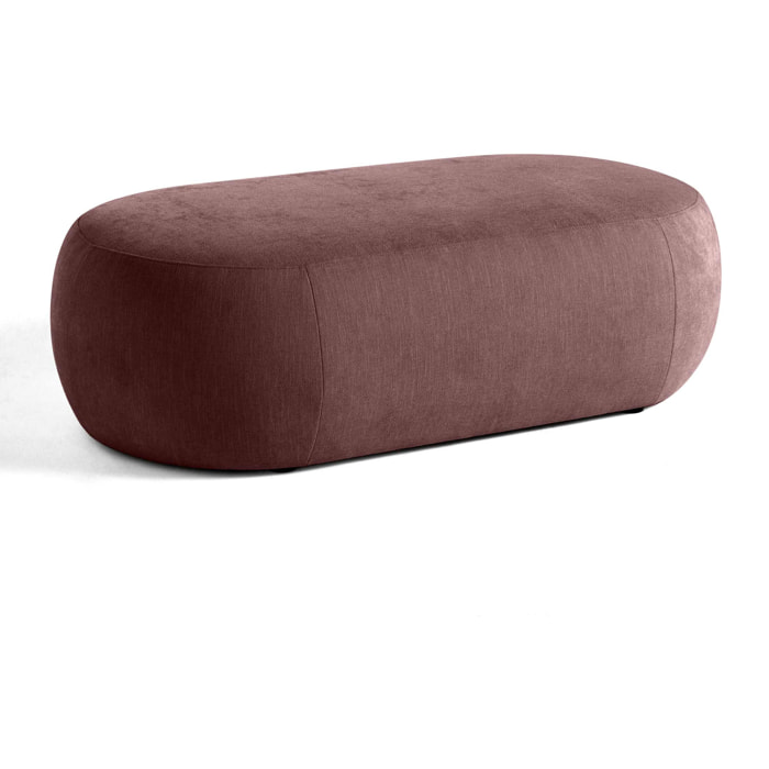 Santorini - pouf modulable - en tissu texturé - Prune