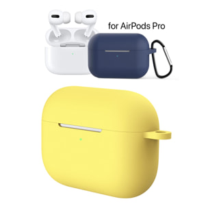 Funda de silicona para base de carga de AirPods Pro, con mosquetón