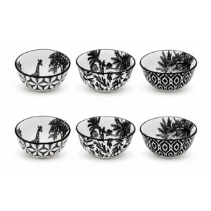 Lot de 6 bols médiums, SAVANA