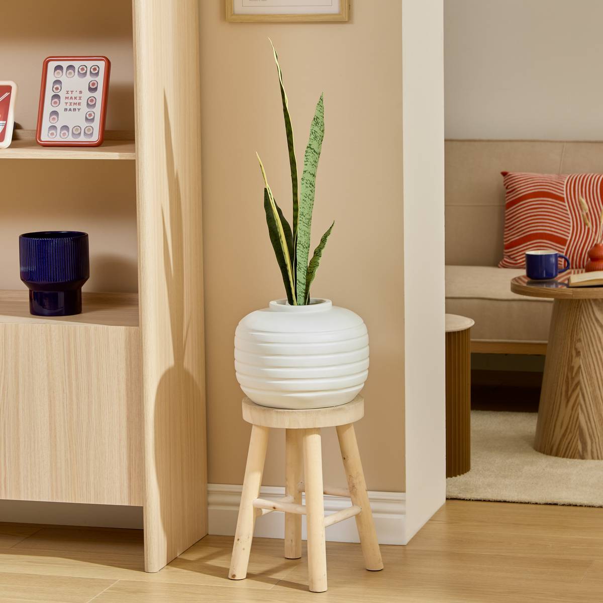 Vase Nippo H.29,5cm blanc