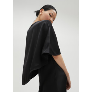 Vestito lungo maniche stile poncho