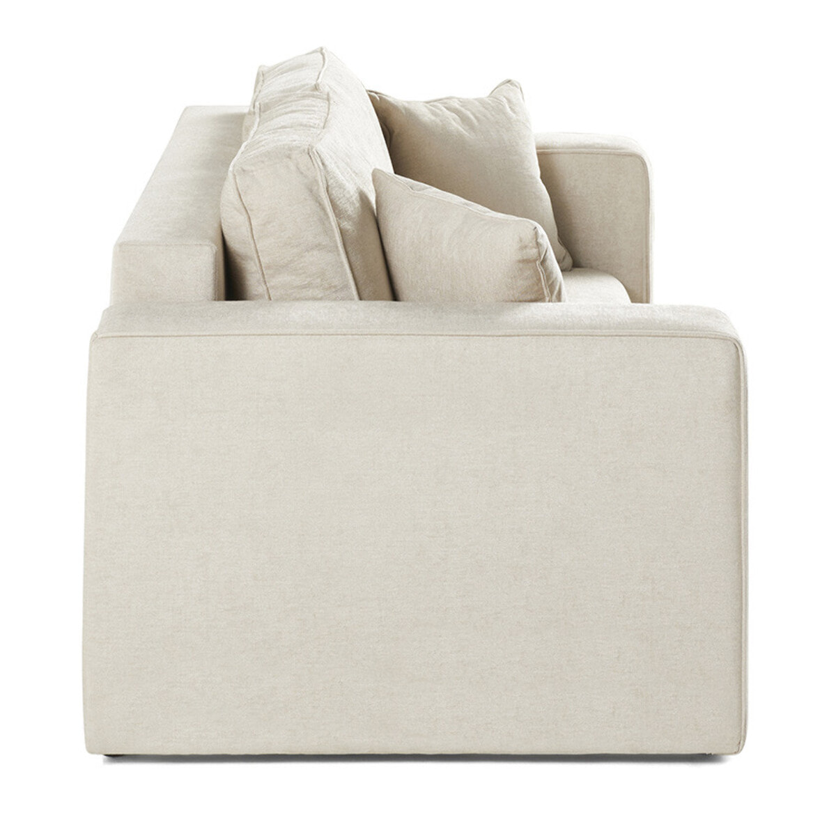 Topaze - canapé droit 2 places - en tissu - Beige