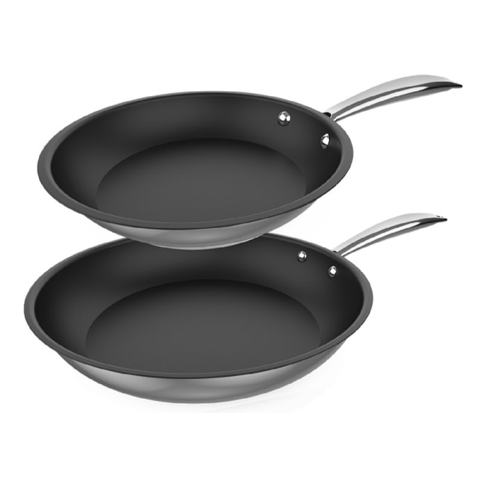 Cecotec Set di padelle Polka Classy 20-24-28 Bucket Set Steel