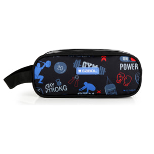 Estuche triple Gabol TRAINING negro y resistente al agua