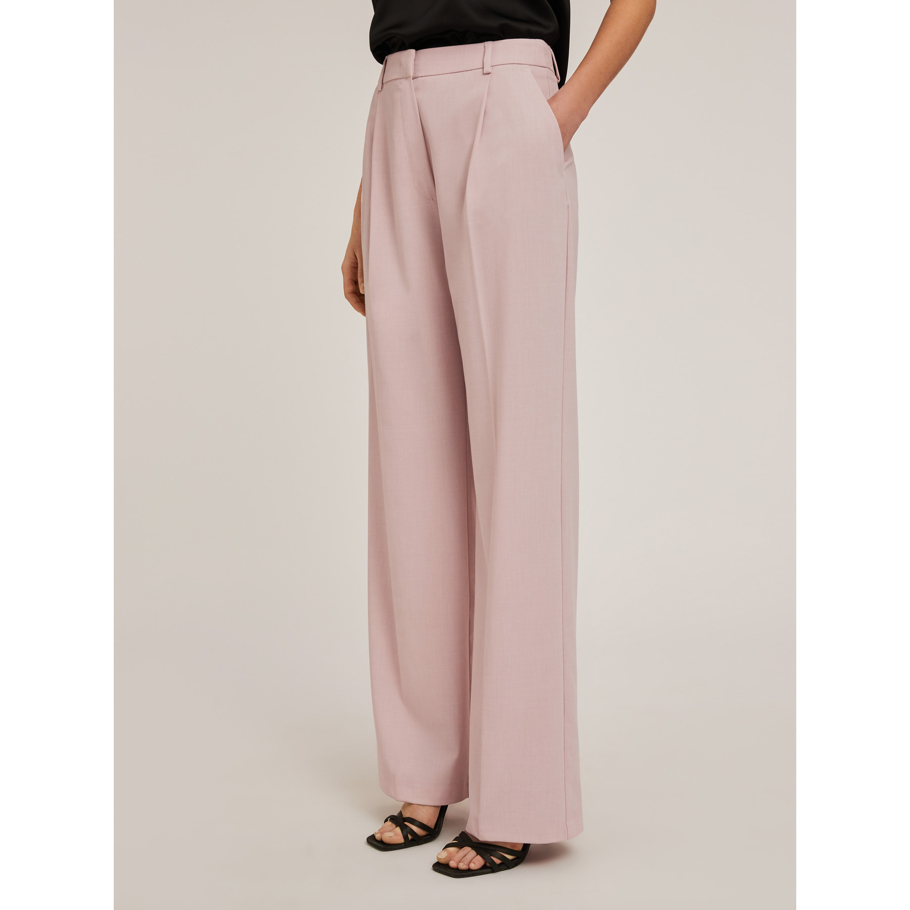 Motivi - Pantaloni palazzo con pieghe - Rosa