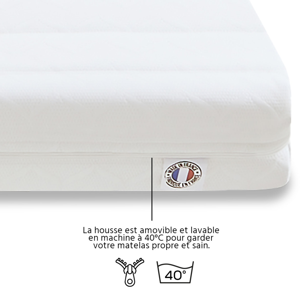 Ensemble Matelas Egio avec sommier en bois