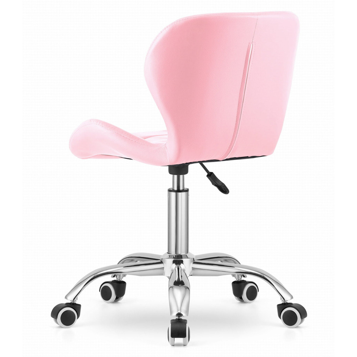 Sedia da ufficio girevole Avola in ecopelle rosa