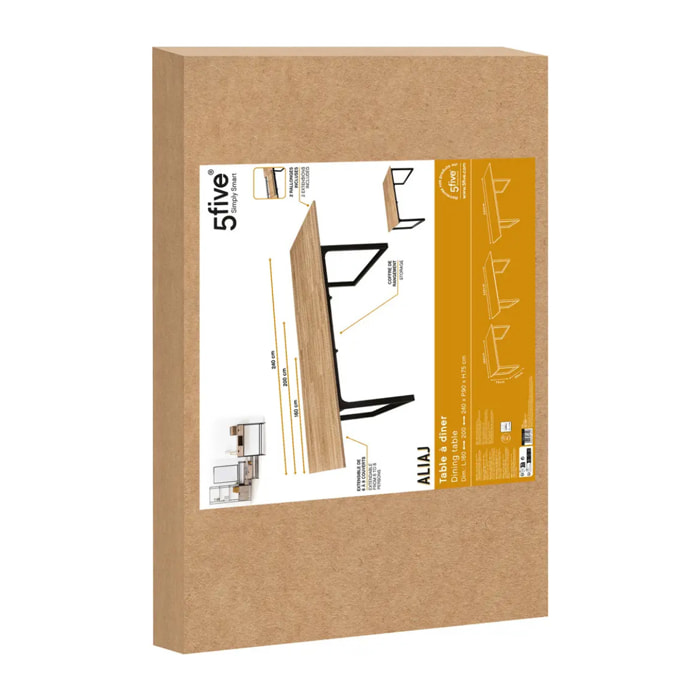 Table extensible 6/8 personnes effet chêne naturel "Aliaj"