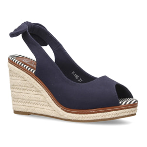 Sandalias de cuña tipo alpargata para mujer, suela comoda y elegante, diseño moderno.