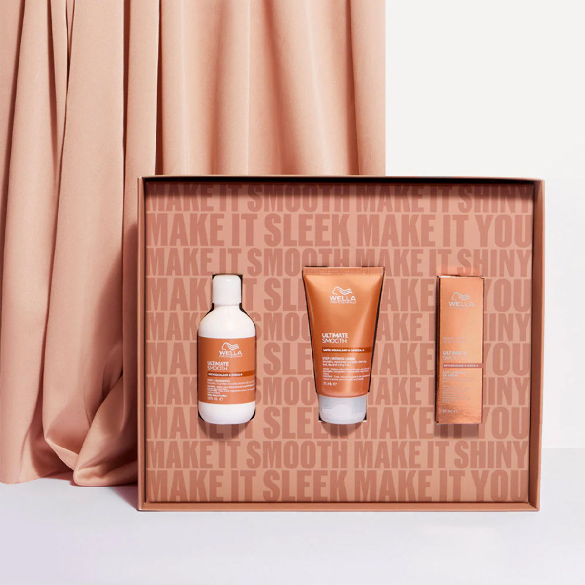 WELLA PROFESSIONALS Set Cofanetto Ultimate Smooth Shampoo 100ml + Mask 75ml + Miracle Oil Serum 30ml