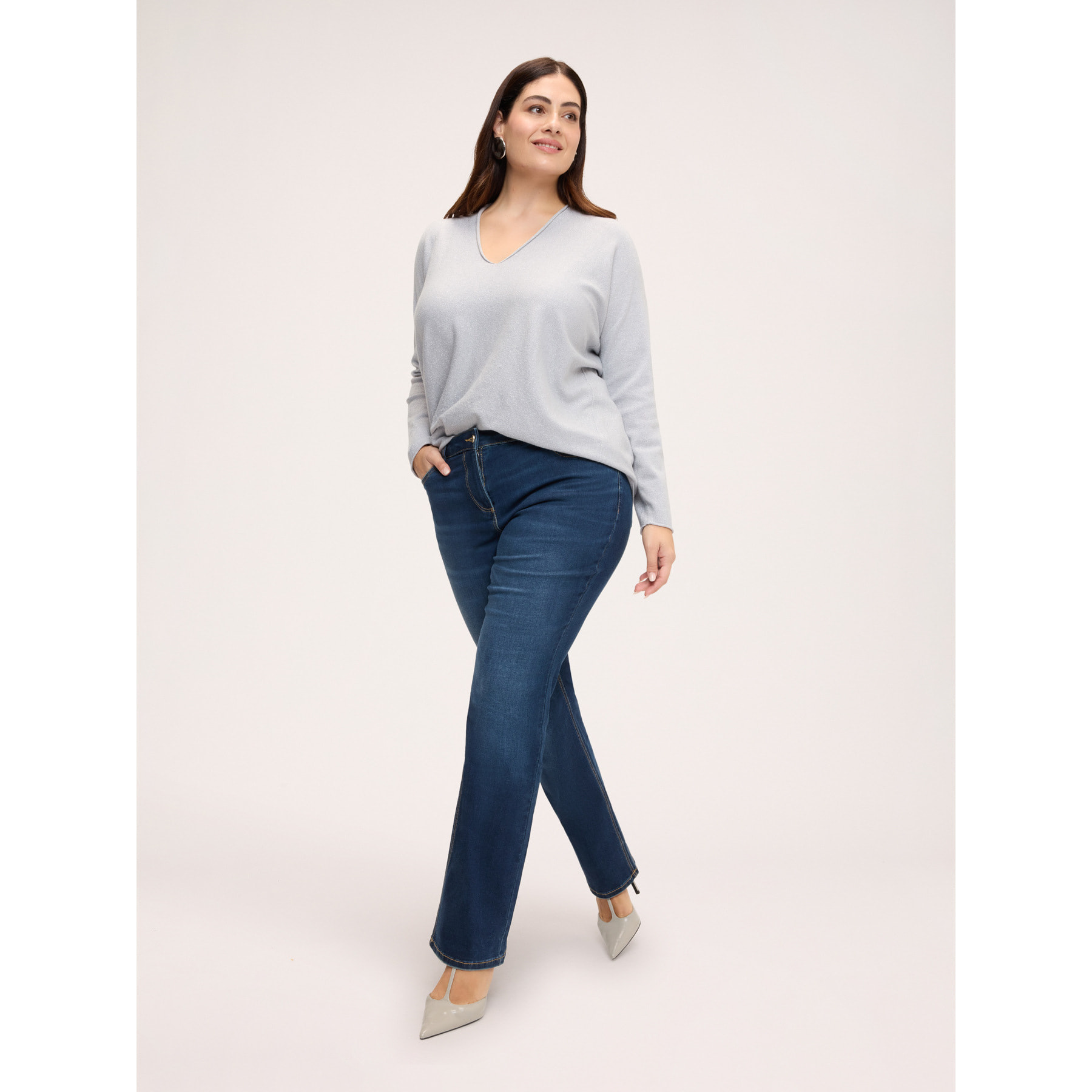 Fiorella Rubino - Jeans regular lavado oscuro - Azul