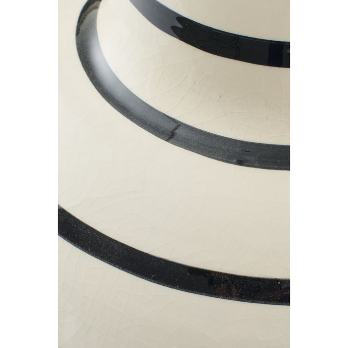 J-Line Vase - céramique - noir/blanc