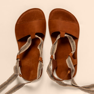 Sandalias N5685 NOBUCK LAVADO CUERO/SATYA color Cuero