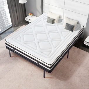 Ensemble Matelas Calliope mémoire de forme - 28cm + sommier cadre métal morphologique - 1 Place