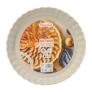 Tourtière D29cm en grès beige OCTAVE