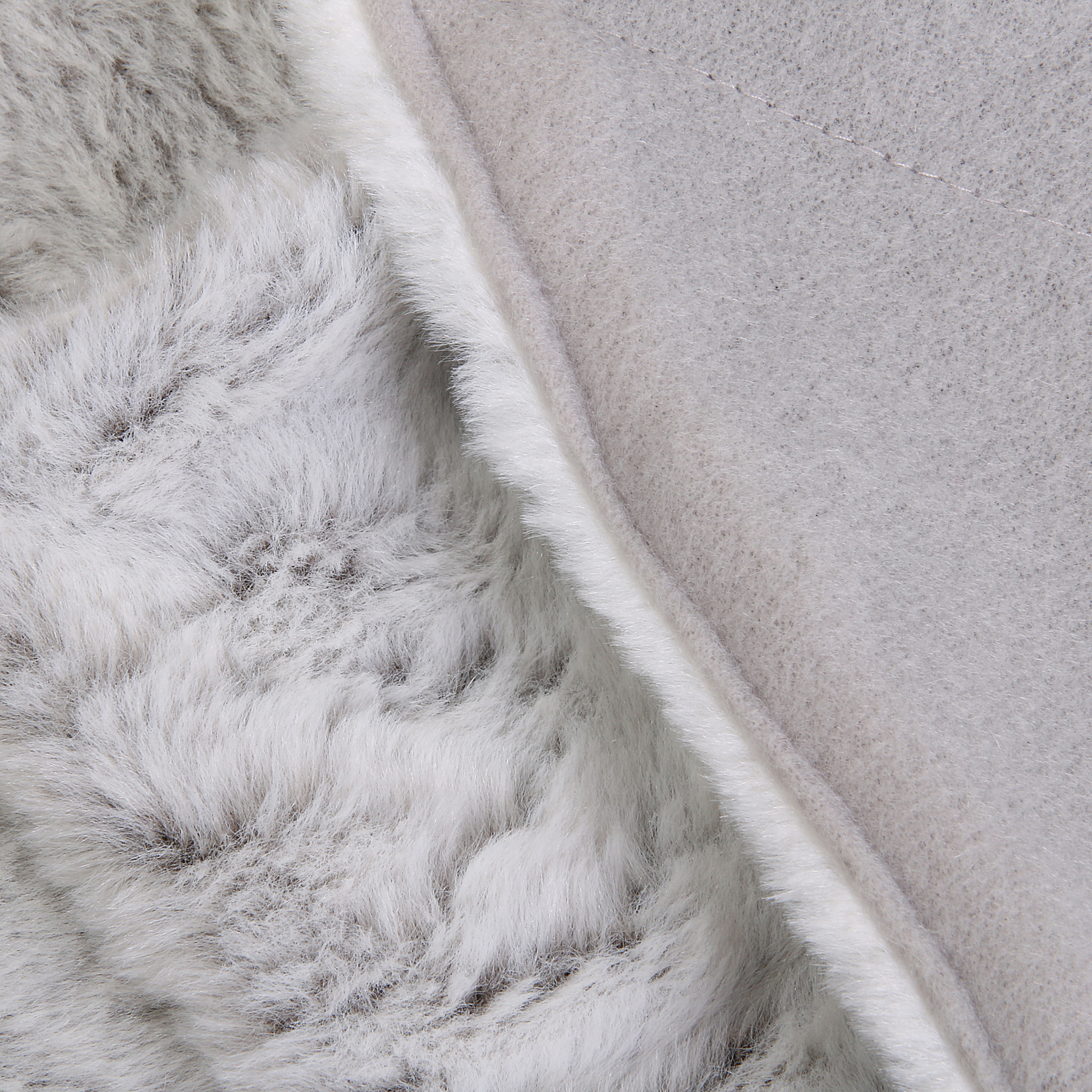 Plaid - HOME DECO FACTORY - Imitation Fourrure - XXL - Gris