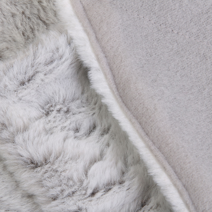 Plaid - HOME DECO FACTORY - Imitation Fourrure - XXL - Gris