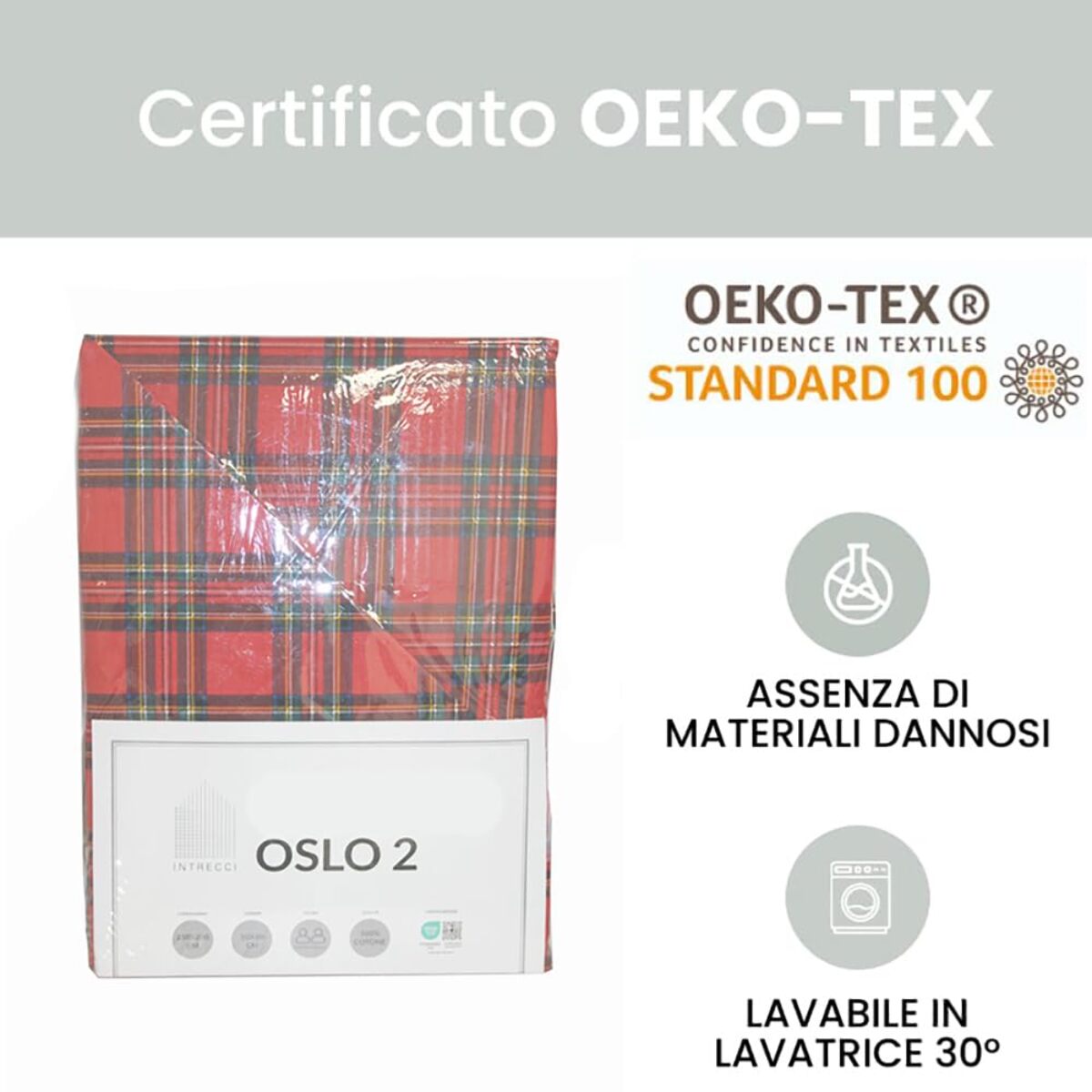 Completo lenzuola in cotone tartan scozzese con federe, set lenzuolo sopra e sotto con angoli, morbido e traspirante, resistente ai lavaggi, design caldo e tradizionale, ideale per inverno e uso quotidiano, qualità Made in Italy