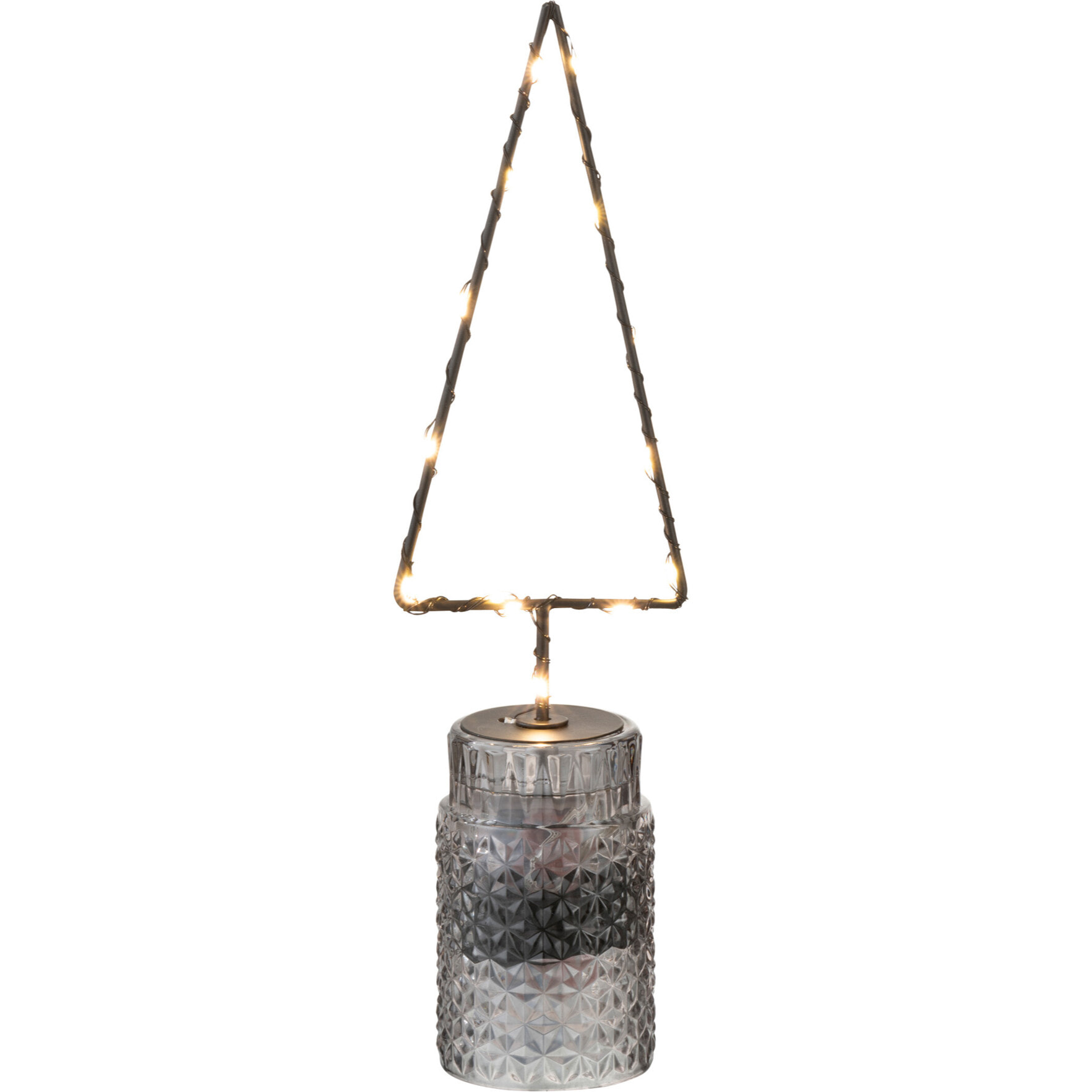 J-Line cache-pot Imitation Tissage - ciment - blanc - medium