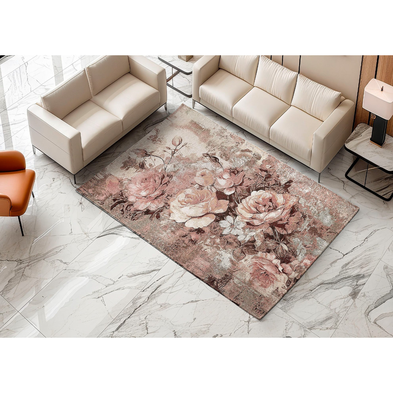 Tappeto Camera Salotto Disegno Rose By Suardi