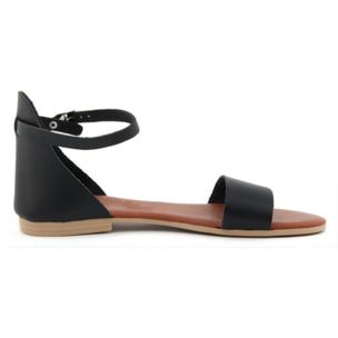 Sandalo Donna in pelle colore Nero