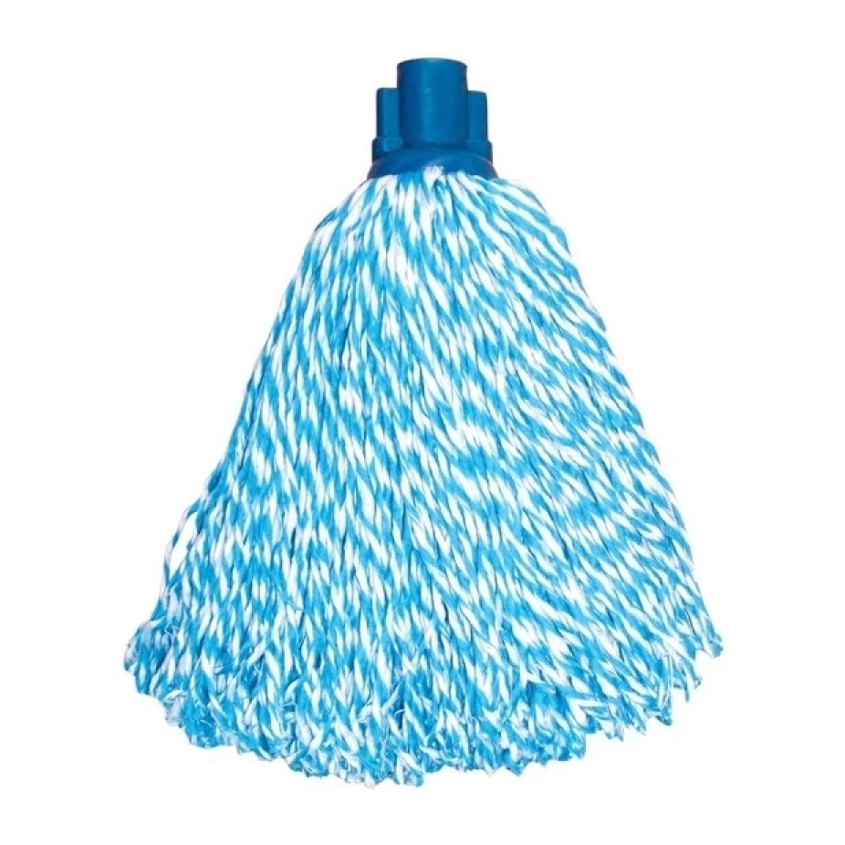 Lot de 24 franges à  serpillière de rechange en microfibre Bleu