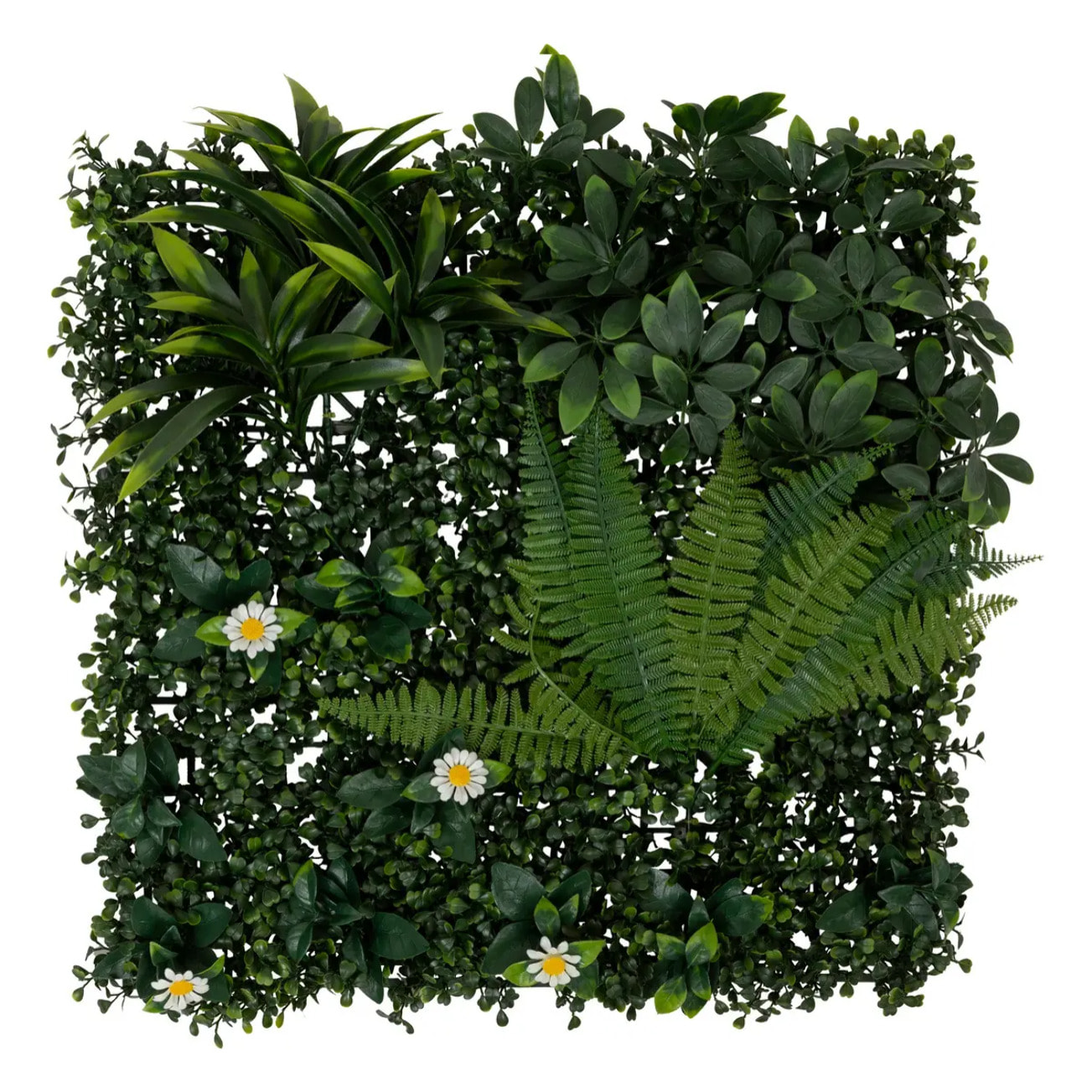Carré végétal jungle "Izy" vert 50x50cm