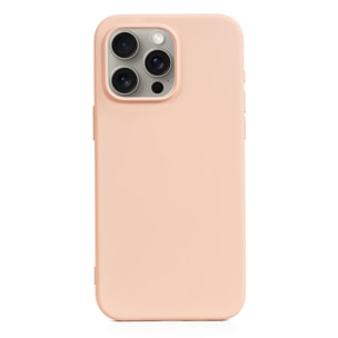 DAM Custodia in silicone Essential per iPhone 15 Pro Max. Interno in morbido velluto. 7,95x1,11x16,27 cm. Colore: rosa chiaro