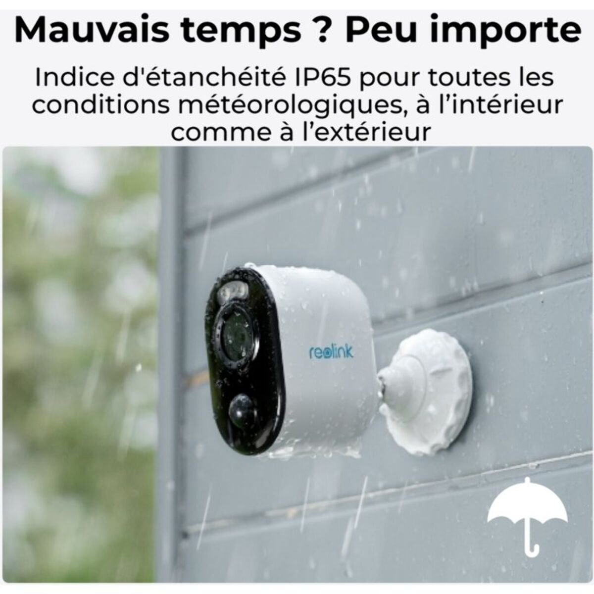 Caméra de surveillance REOLINK B310 Blanche + panneau solaire