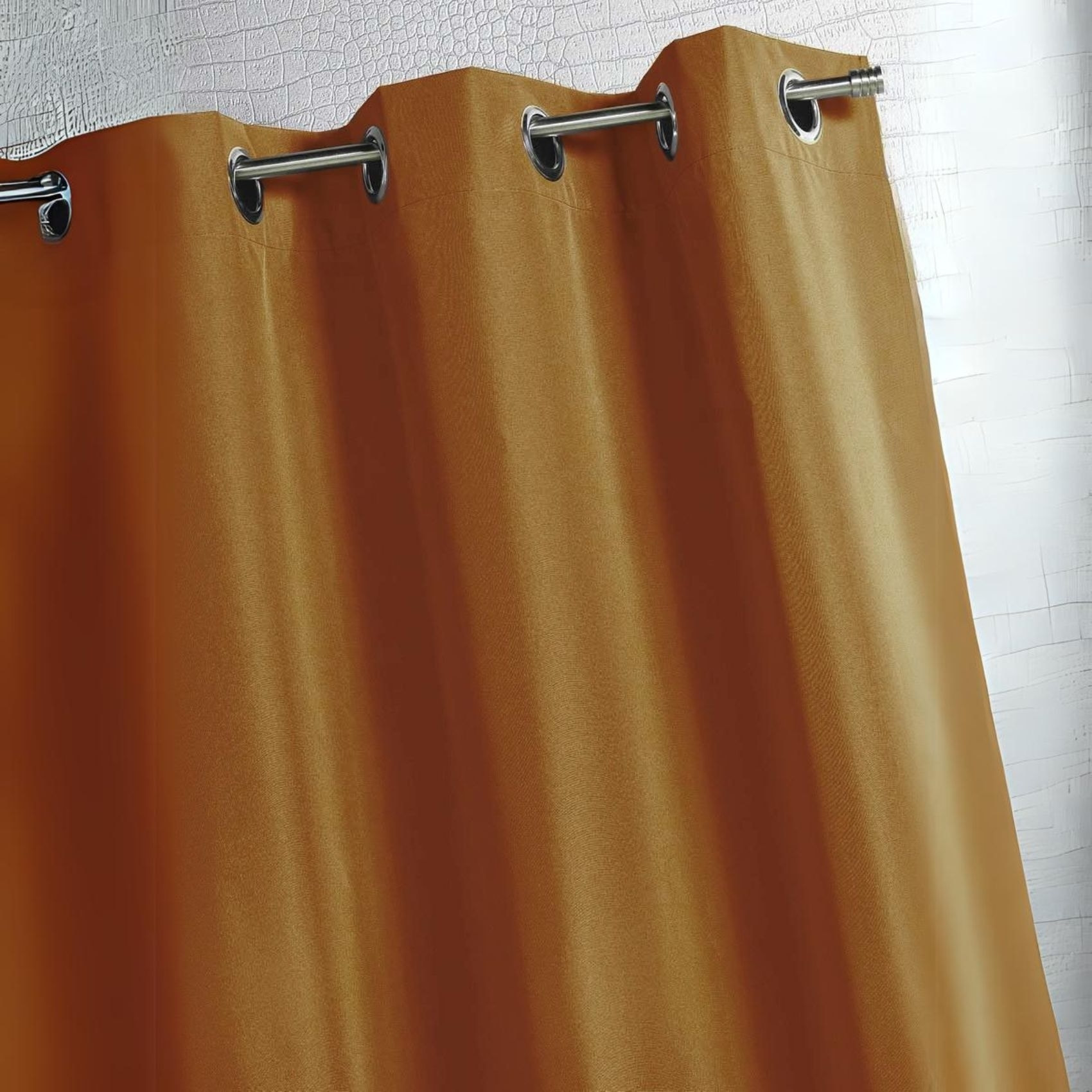 Rideau d'extérieur en tissu déperlant - Jaune moutarde