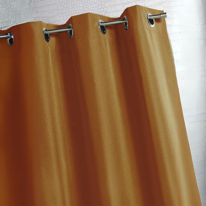 Rideau d'extérieur en tissu déperlant - Jaune moutarde