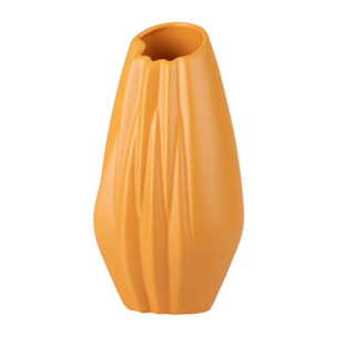 Florero Ceramica Amarillo Mate 17x14x34 Cm