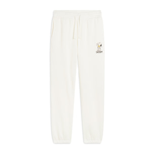 Pantalone jogger donna in felpa con piccola stampa Snoopy