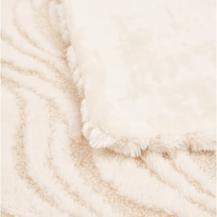 Plaid Boucly 180x230cm vagues beige
