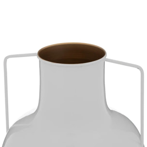 Vase en métal "Le colectionneur" H30,5cm blanc