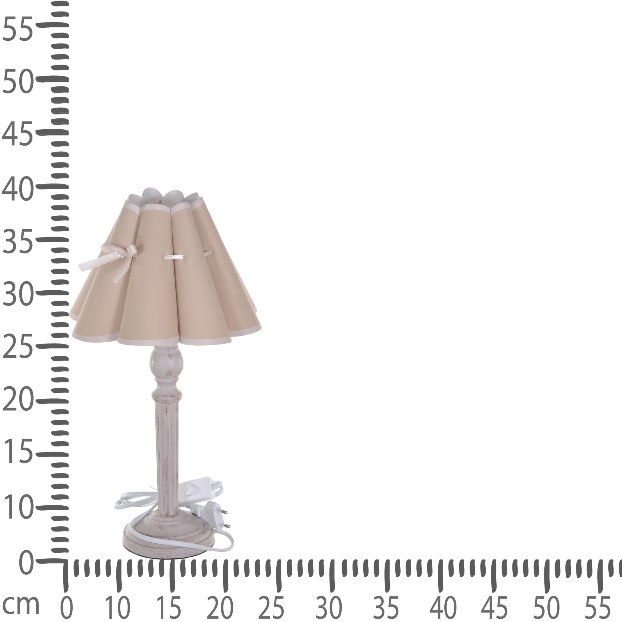 Lampada Con Paralume. Altezza 40 Cm - Pezzi 1 - 23,5X40X23,5cm - Colore: Bianco - Bianchi Dino - Lampade E Lampadari